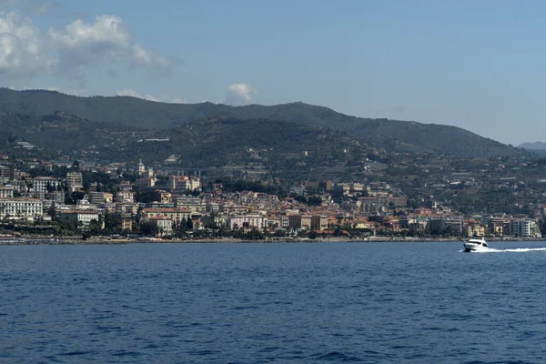 Sanremo Vista Panorama Mar — Fotografia de Stock
