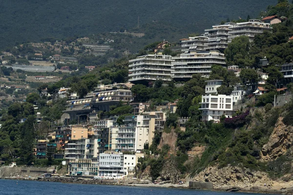 Flores Riviera Dei Fiori Hoteles Lujo Vista Desde Mar — Foto de Stock