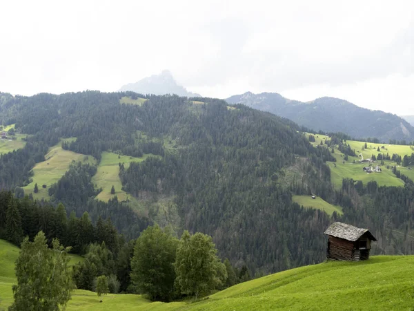 Dolomiter Panorama Molnigt Dagslandskap — Stockfoto