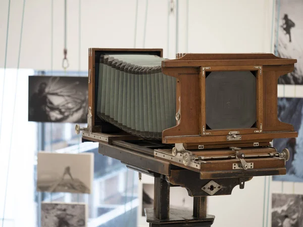 Old Bellows Folding Camera Detail — Stock Photo, Image