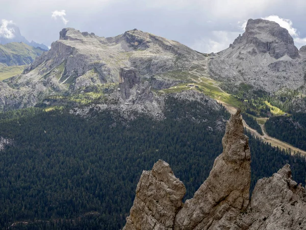 Tofane Dolomitler Dağlar Panorama Manzarası — Stok fotoğraf