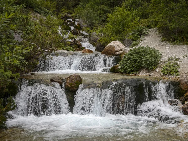 Fanes Patak Dolomitok Hegyek Panoráma Táj — Stock Fotó