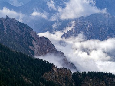 Monte Croce, Dolomitlerle dağları aştı Badia Vadisi Panorama manzarası