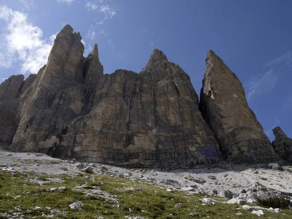Trois Sommets Montagnes Dolomites Lavaredo Panorama Paysage Été — Photo