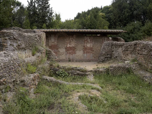 Archetti Τάφους Παλιά Αρχαία Οστία Ερείπια Αρχαιολογικού Χώρου — Φωτογραφία Αρχείου