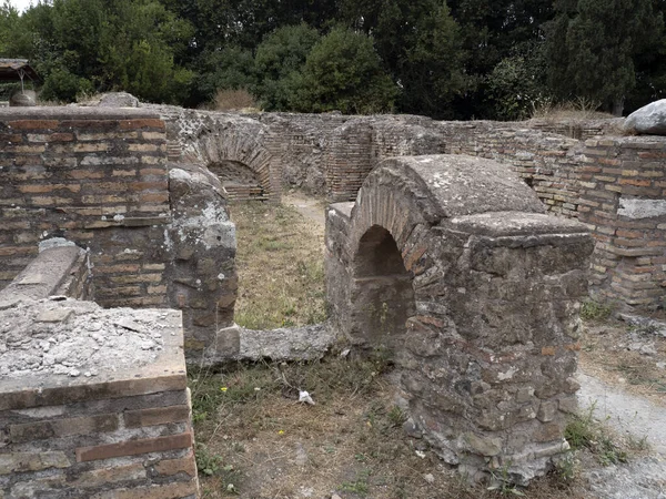 Archetti Graven Oude Oude Ostia Archeologische Site Ruïnes — Stockfoto