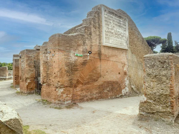 Παλιά Αρχαία Ostia Αρχαιολογικό Χώρο Ερείπια Θέατρο — Φωτογραφία Αρχείου