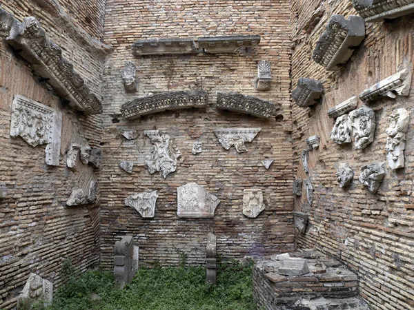 Alte Antike Archäologische Stätte Ostia Ruinen Theater — Stockfoto