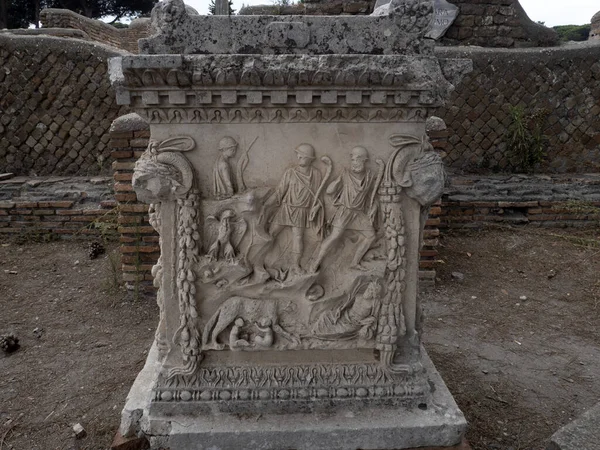 Old Ancient Ostia Archeological Site Ruins — Stock Photo, Image