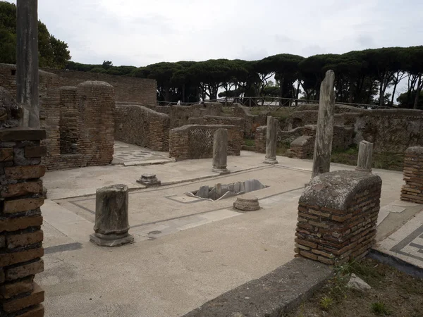 Oude Oude Ostia Archeologische Site Ruïnes — Stockfoto