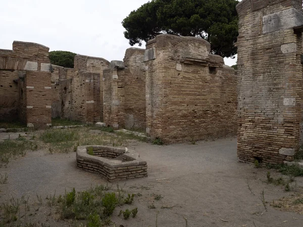Lalario House Old Ancient Ostia Archeological Site Ruins — Stock Photo, Image