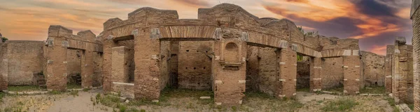 Antiguo Sitio Arqueológico Ostia Ruinas Antiguas — Foto de Stock