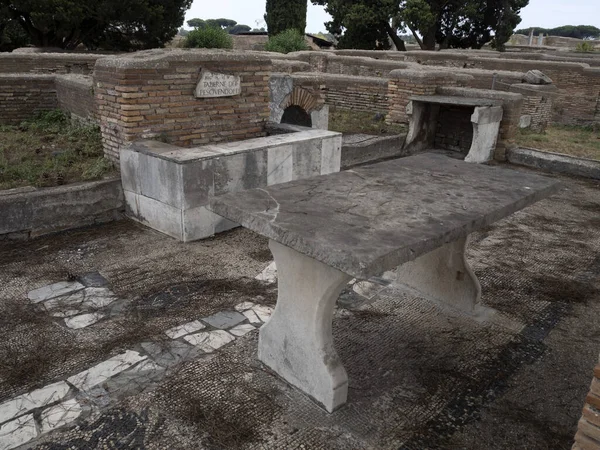 Old Ancient Ostia Archeological Site Ruins — Stock Photo, Image