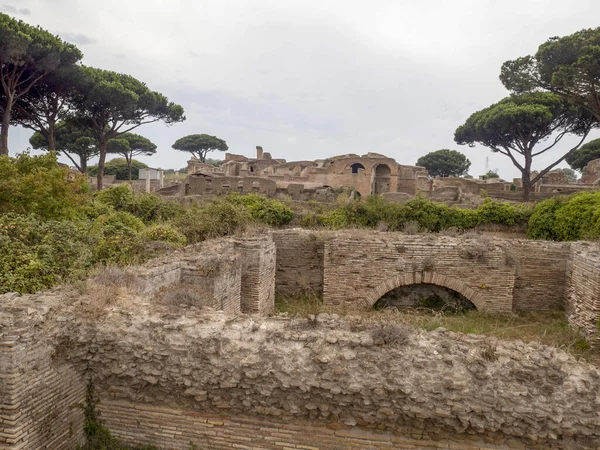 Antiguo Sitio Arqueológico Ostia Ruinas Antiguas —  Fotos de Stock
