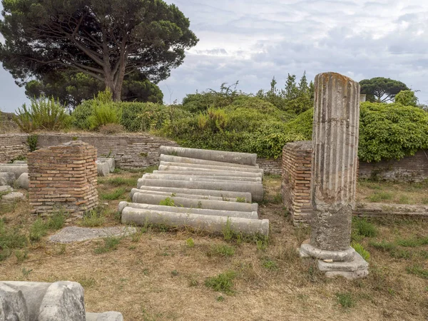 Παλιά Αρχαία Οστία Ερείπια Αρχαιολογικού Χώρου — Φωτογραφία Αρχείου