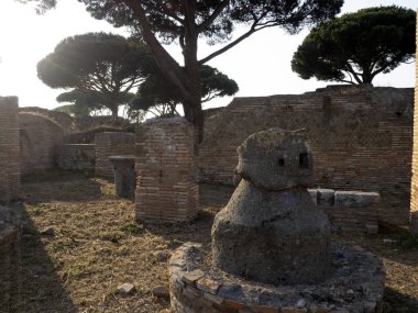 Silvanus un değirmeni Eski ostia arkeolojik alan harabeleri