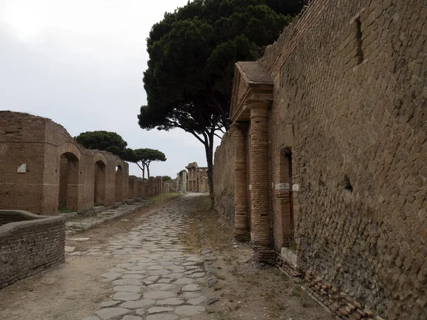 Old Ancient Ostia Archeological Site Ruins — Stock Photo, Image