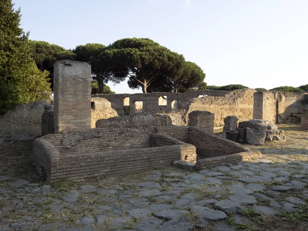 Gamla Antika Ostia Arkeologiska Platsen Ruiner — Stockfoto