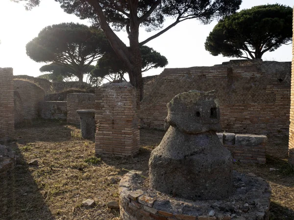 silvanus flour mill old ancient ostia archeological site ruins