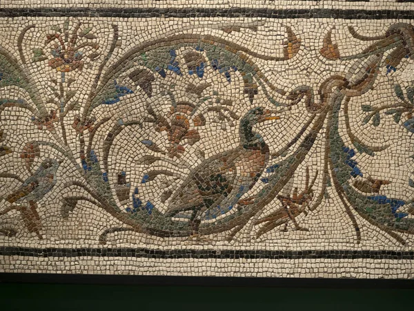 Stary Rzymski Detal Mozaiki — Zdjęcie stockowe