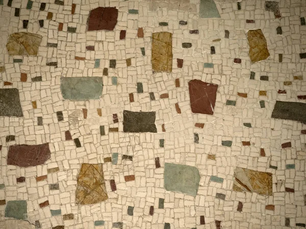 Vecchio Antico Mosaico Romano Dettaglio Pavimento — Foto Stock