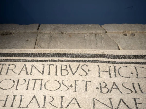 Starożytna Rzymska Mozaika Szczegółowo Podłogi — Zdjęcie stockowe