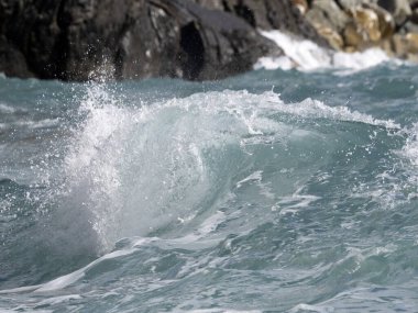 Kıyıdaki deniz dalgaları