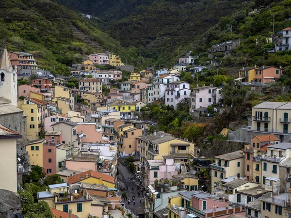 Riomaggiore Cinque Terre Pictoresque Village Liguria Italia —  Fotos de Stock