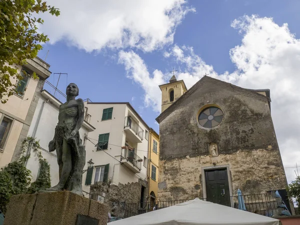 Church Manarola Cinque Terre Pictoresque Village Liguria Italy — Stock Photo, Image