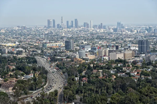 Los angeles congested highway — Stock Photo, Image