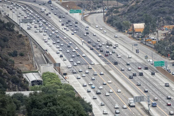 Los angeles congestionado rodovia — Fotografia de Stock