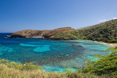 Hawaii oahu hanauma bay görünümü