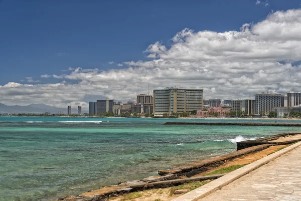 Waikiki beach panorama — Stock Photo, Image