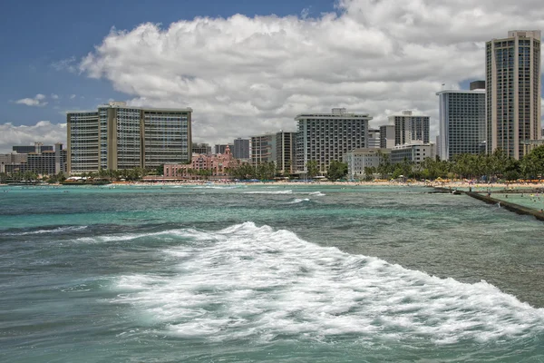 Waikiki beach panorama — Stock Photo, Image