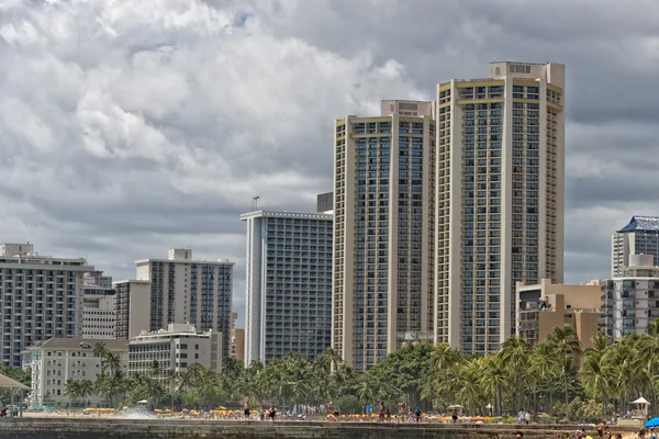 Waikiki beach panorama — Stock Photo, Image