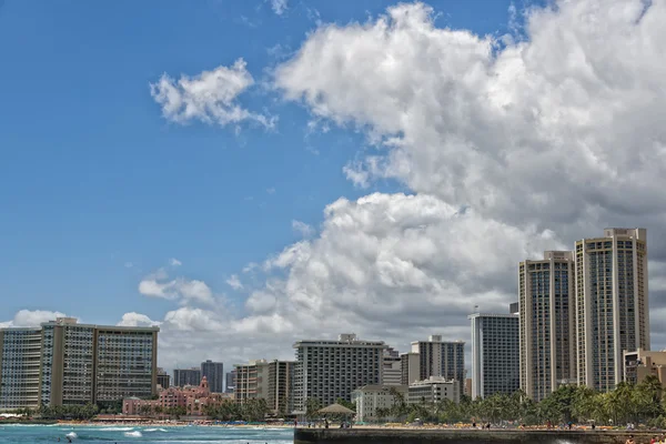 Waikiki panorama da praia — Fotografia de Stock