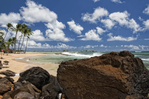 Hawaii poipu paisagem da praia — Fotografia de Stock