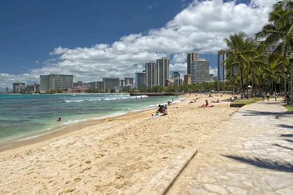 Waikiki beach panorama — Stock Photo, Image