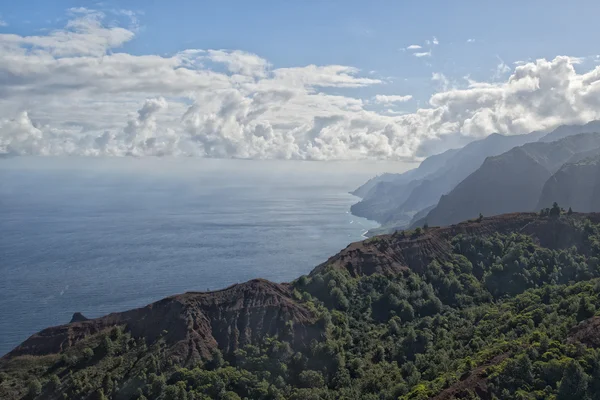 考艾岛 napali 海岸鸟瞰图 — 图库照片