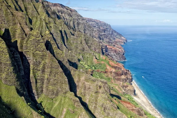 Kauai ακτή napali αεροφωτογραφία — Stock fotografie