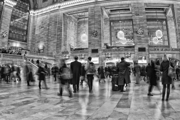 New York Grand Central in black and white — Stock Photo, Image