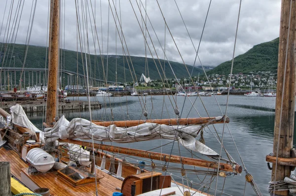 Tromso vista sul porto — Foto Stock