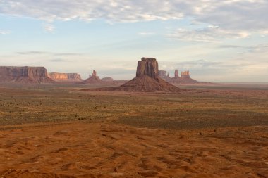 Monument valley hava gökyüzü görünümü