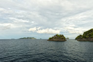 Raja ampat papua büyük panorama manzara