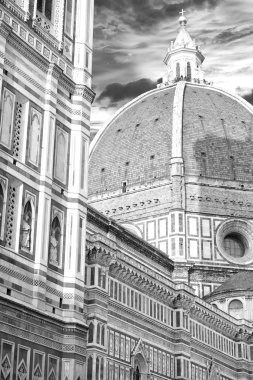 Katedral santa maria del fiore siyah beyaz