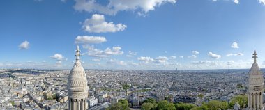paris huge aerial view from montmatre clipart