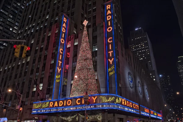 Rádio city music hall em Nova Iorque — Fotografia de Stock