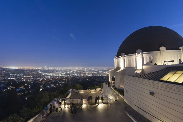 Los angeles night view from observatory — Stock Photo, Image