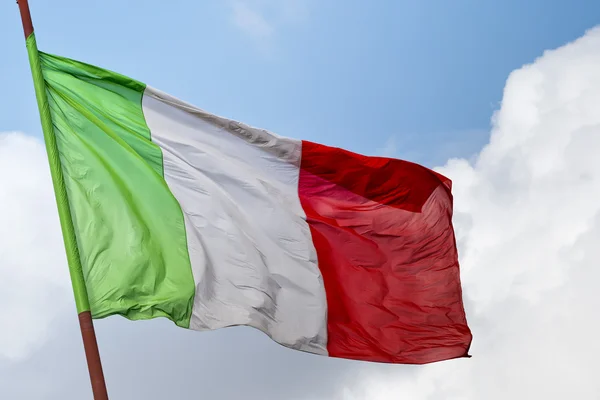 Italienische Flagge grün-weiß-rot — Stockfoto