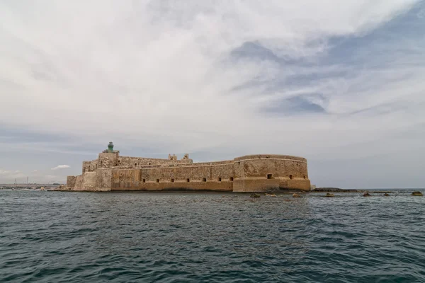 Ortigia siracusa sicily zamek — Zdjęcie stockowe